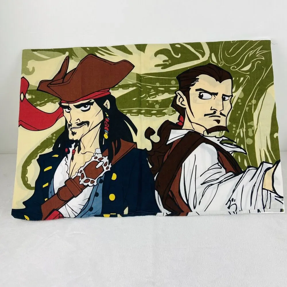 Disney Pirates Of The Caribbean Dead Man Pillowcase Jack Sparrow Will Turner